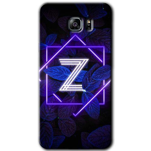 Samsung Galaxy Note 5 Kılıf HD Desen Baskılı Arka Kapak + Temperli Cam - Dark Neon Yaprak Z Harfi