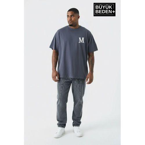 Erkek Büyük Beden M Baskılı 3xl-6xl Bisiklet Yaka Tshırt SPR26BTS510-13