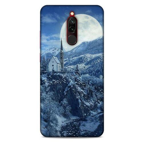 Xiaomi Redmi 8 Kılıf Snowix (49) Ultra Silikon Kılıf Beyaz Mavi
