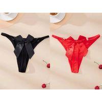 Fantezi Kadın 2'li Fiyonklu Halkalı Tanga