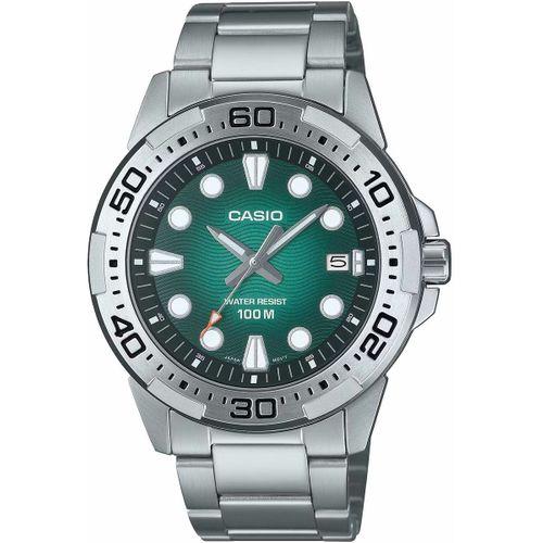 Casio MTD-140D-3AVDF Quartz Çelik Gri Yeşil Kadran 10 ATM 44 mm Erkek Kol Saati