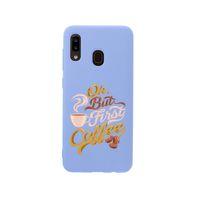 Samsung A30 First Coffee Premium Silikonlu Lila Telefon Kılıfı