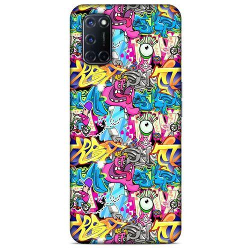 Graffitix (7) Desenli Silikon Kapak Oppo A92 Kılıf