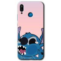 Huawei P20 Lite Kılıf Baskılı Kapak - Stitch + 5D Tam Kaplayan Cam