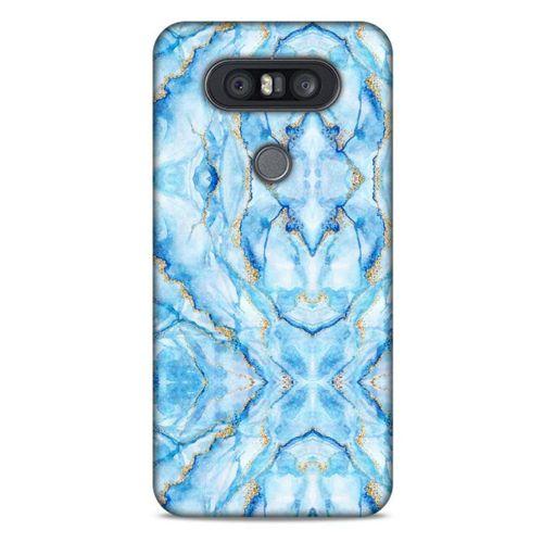 Mermer Desenli (33) Tema Hybrid Kılıf Bebek Mavisi LG K41S - K51S Kılıf