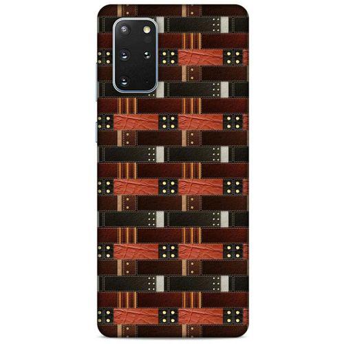 Samsung Galaxy S20 Plus Kılıf Patchwork (19) Kılıfları Kahve Turuncu