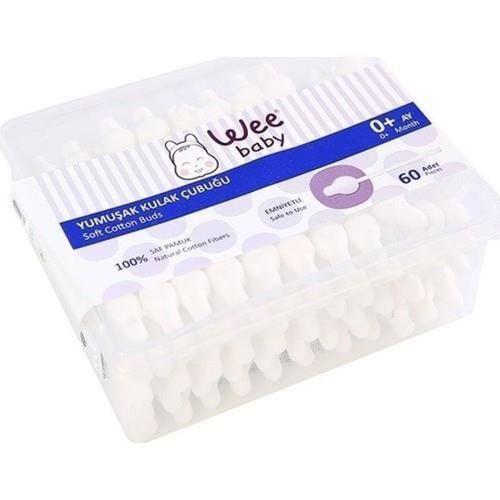 Wee Baby Wee Baby Yumuşak Kulak Temizleme Çubuğu Emniyetli (60Adet) 894