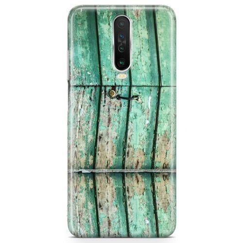 Xiaomi Redmi K30 5G Kılıf Yeşil Tahta Kapı Arka Kapak Koruma Desenli Full Koruyucu