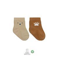 Bistyle Bistyle Bear Penye Soket Çorap 2'Li BS10116 Bej