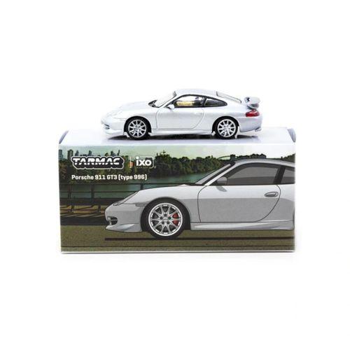 Eğitici Oyuncak Tarmac Works X iXO Models 1/64 Porsche 911 GT3 (type 996) Silver