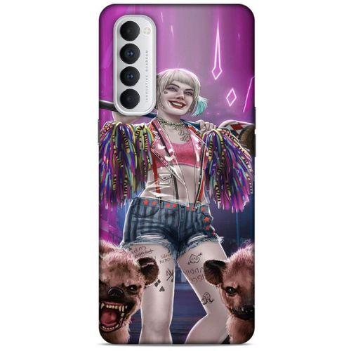 Oppo Reno 4 Pro Uyumlu Kılıf Harley Quinn (35) Fit Design Kılıf Lavanta pembesi