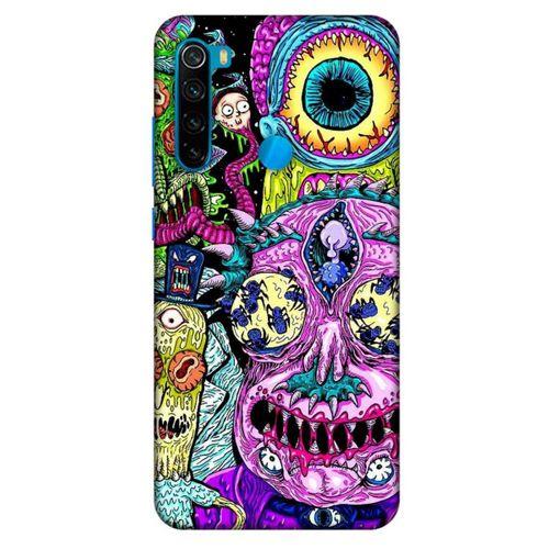 Xiaomi Redmi Note 8 Uyumlu Kılıf Rick And Morty (47) Crystal Flex Kılıf Decoy Mortys