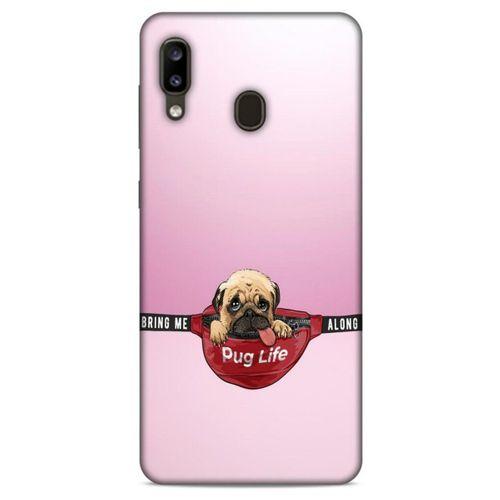 Samsung Galaxy A20 Kılıf Köpek Kıyafetleri (5) Koruma Kabı Yavru Pug Çanta