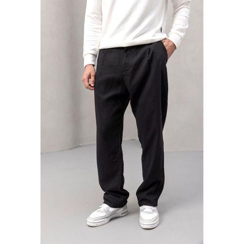 Alfonso Ekose Büyük Kareli Flanel Kumaş Gömlek Mavi - Wilder Yumuşak Modal Kumaş Rahat Kalıp Pantolon Siyah