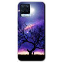 MRCİLETİSİM Realme 8 Pro Kılıf HD Desen Baskılı Arka Kapak + Temperli Cam - Uzay Silüet