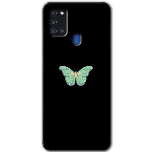 Samsung Galaxy A21s Kılıf Baskılı Kapak - Butterfly Tree +Tam Kaplayan Mat Seramik