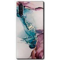 Samsung Galaxy Note 10 HD Baskılı Kılıf + 9D Tam Ekran Koruyucu - Liquid Mermer
