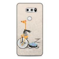 LG K50S Kılıf FunnyMaX (17) Tasarım Kılıf Bej Zürafa