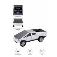 D68 Cyber Model Araba Tasarımlı Bluetooth Hoparlör 15w Güçlü Ses Rgb Led /tws/usb Beyaz