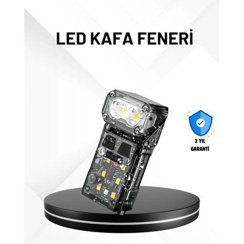 Sensörlü Led Kafa Feneri Şarj Edilebilir Manyetik Eller Serbest