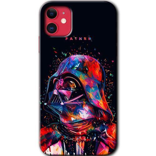 iPhone 11 Kılıf HD Desen Baskılı Arka Kapak + Temperli Cam - Father Vader