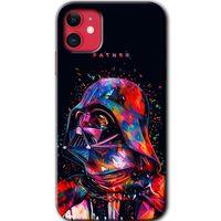 iPhone 11 Kılıf HD Desen Baskılı Arka Kapak + Temperli Cam - Father Vader