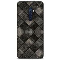 Oppo Reno 2 Kılıf Patchwork (25) Antişok Kapak Siyah Gri