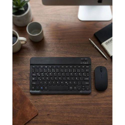 Wireless Klavye Mouse Seti Bluetooth Bağlantılı İnce Tasarım Sessiz Kullanım