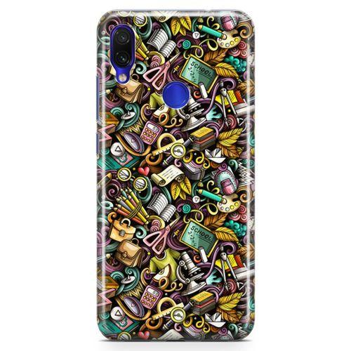 Xiaomi Redmi Note 7 Kılıf Canım Öğretmenim Doodle Arka Kapak Koruma Desenli Full Koruyucu