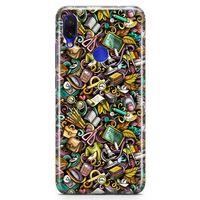 Xiaomi Redmi Note 7 Kılıf Canım Öğretmenim Doodle Arka Kapak Koruma Desenli Full Koruyucu