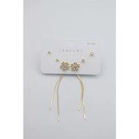 Çoklu Set Küpe - Altın