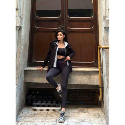 Kadın Ek Parça Kapüşon Kol Arma Detay Gabardin Ceket