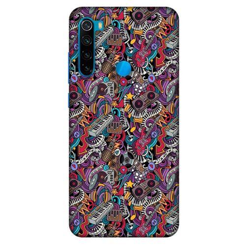 Retro (2) Desen Kabı Renkli Xiaomi Redmi Note 8 Kılıf