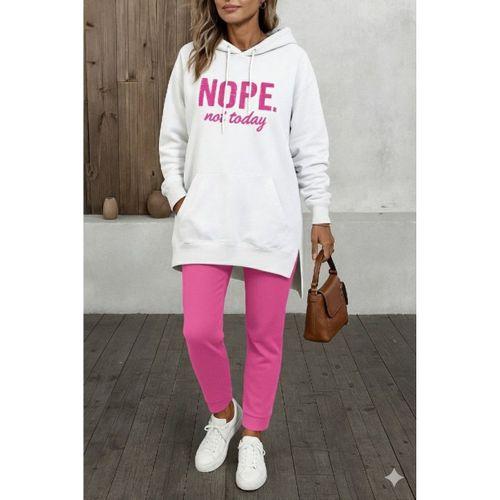 Kadın Uzun Kollu Kapşonlu Bağcıklı Viskon Iki Iplik Sweat