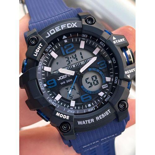 Joefox Digital Ve Analog 2 Yıl Garantili Kronmetre+Takvim+Alarm+Aydınlatma Erkek Kol Saati JOE.BK06