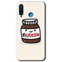Potkal Hediye Fabrikası Huawei P30 Lite HD Baskılı Kılıf + 9D Tam Ekran Koruyucu - Nutella Aşkım
