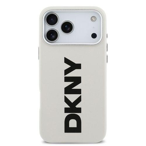 Apple iPhone 17 Pro Max Kılıf DKNY Orjinal Lisanslı M-safe Şarj Özellikli PU Büyük Dikey Logolu Kapak