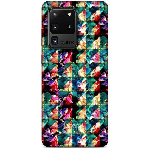 Samsung Galaxy S20 Ultra Kılıf Kelebek Etkisi (17) Tasarım Kılıf Turkuaz Yeşil