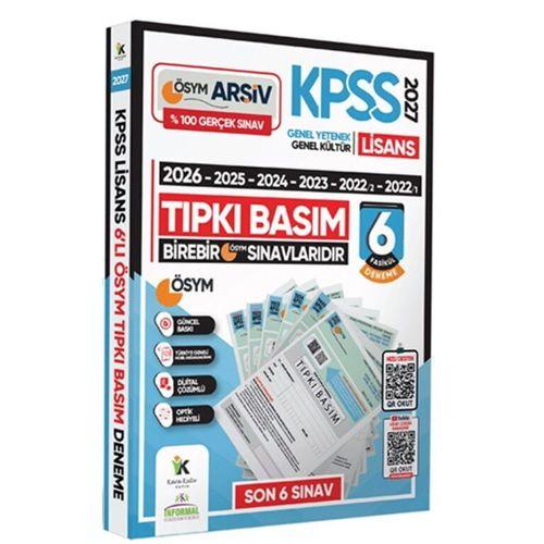 2027 KPSS Lisans ÖSYM Çıkmış Soru Tıpkı Basım 6lı Deneme Paketi Video Çözümlü Türkiye Geneli İnformal Yayınları