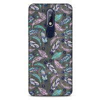 Nokia 7.1 Kılıf Desenli Özel Seri Tüyler (6) Silikon Kılıf