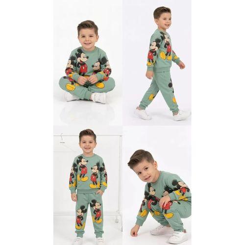 2-5 Yaş Fare Baskılı Penye Çocuk Takımı