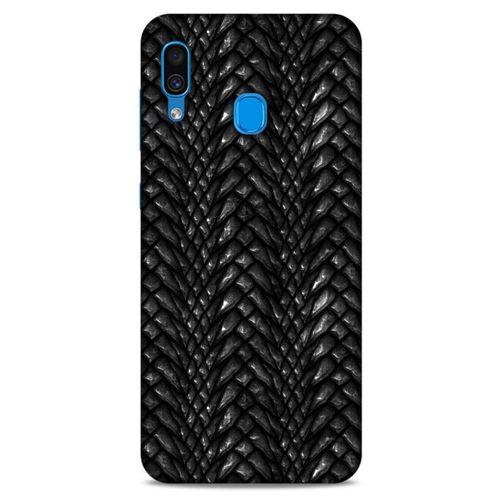 Samsung Galaxy A30 Kılıf Dragons (2) Kabı Ejderha Deri Siyah