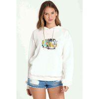 1357 Volkswagen Kombi Hippie 18 Olkswagen Baskılı Beyaz Kadın Kapşonlu Sweatshirt