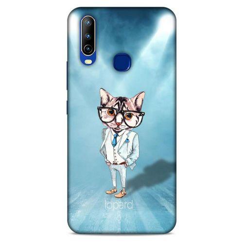 General Mobile GM 10 Kılıf FunnyMaX (40) Fit Silikon Kılıf Açık Mavi Kedi
