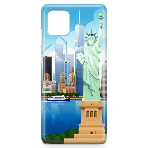 Samsung Galaxy A81 Kılıf Özgürlük Heykeli Newyork Arka Kapak Koruma Desenli Full Koruyucu