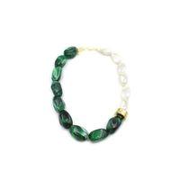 Boncuklu İnci Kolye - Yeşil