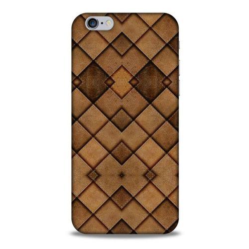 Apple Iphone 6 Kılıf Patchwork (26) Tpu Silikon Kılıf Açık Kahverengi