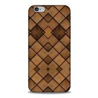 Apple Iphone 6 Kılıf Patchwork (26) Tpu Silikon Kılıf Açık Kahverengi