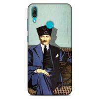 Huawei Y7 Prime 2019 Kılıf Atatürk (48) Bumper Kılıf Yeşil Duvar