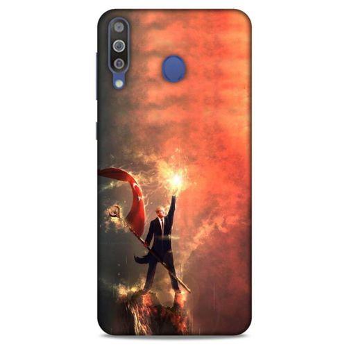 Samsung Galaxy M30 Kılıf Atatürk (44) Tough Armor Kılıf Alev Kırmızı